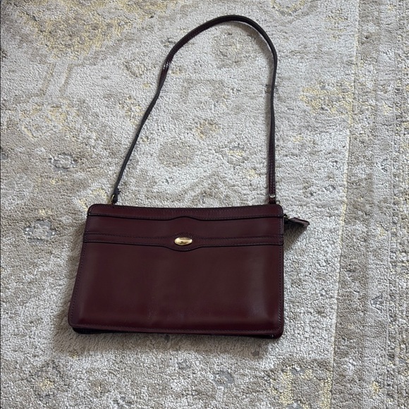 Vintage Reem Burgundy Leather Handbag Made in USA - Picture 4 of 15